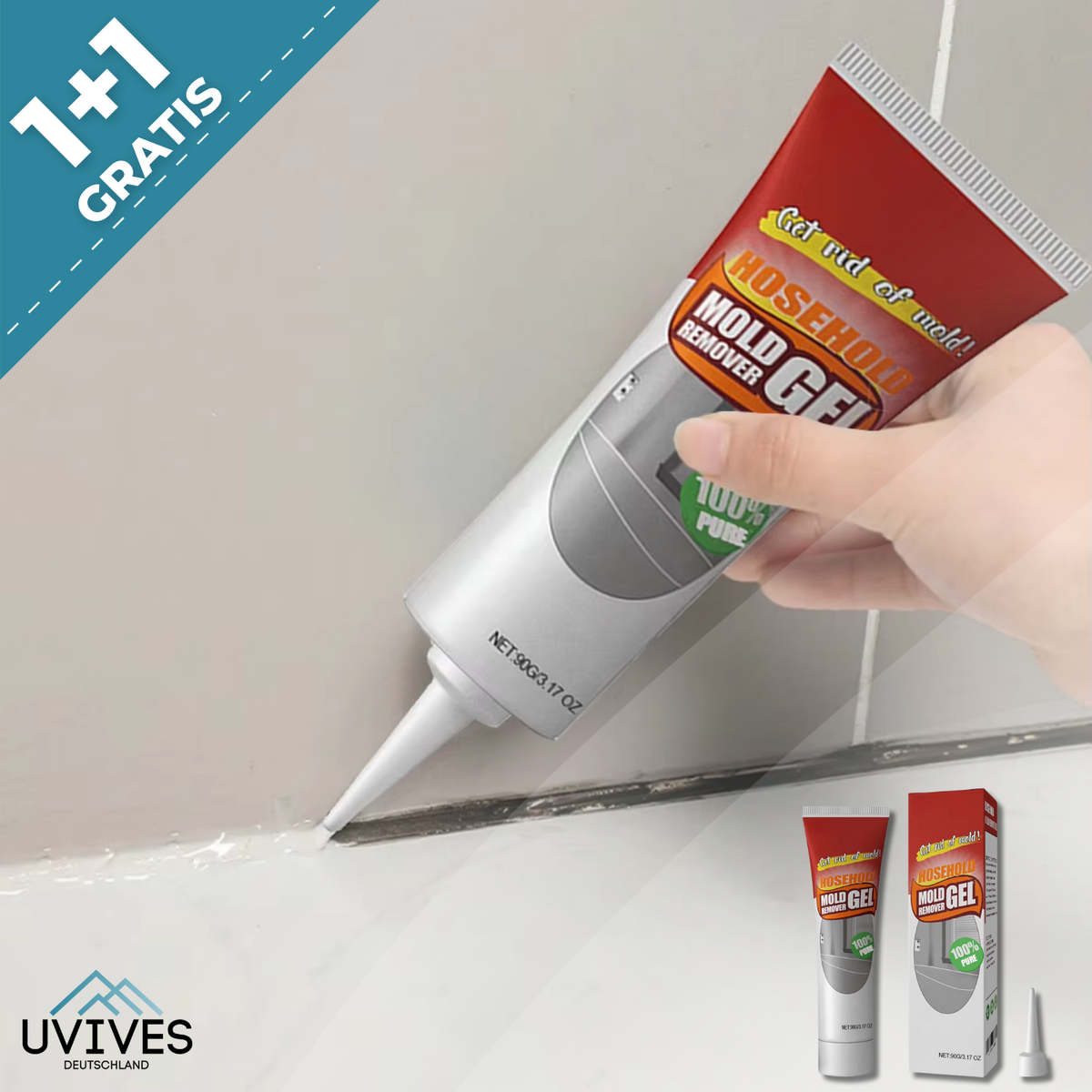 1+1 FREE | MoldFix Mold Remover | Powerful & Fast Acting | Long-lasting Protection | Odor Eliminating