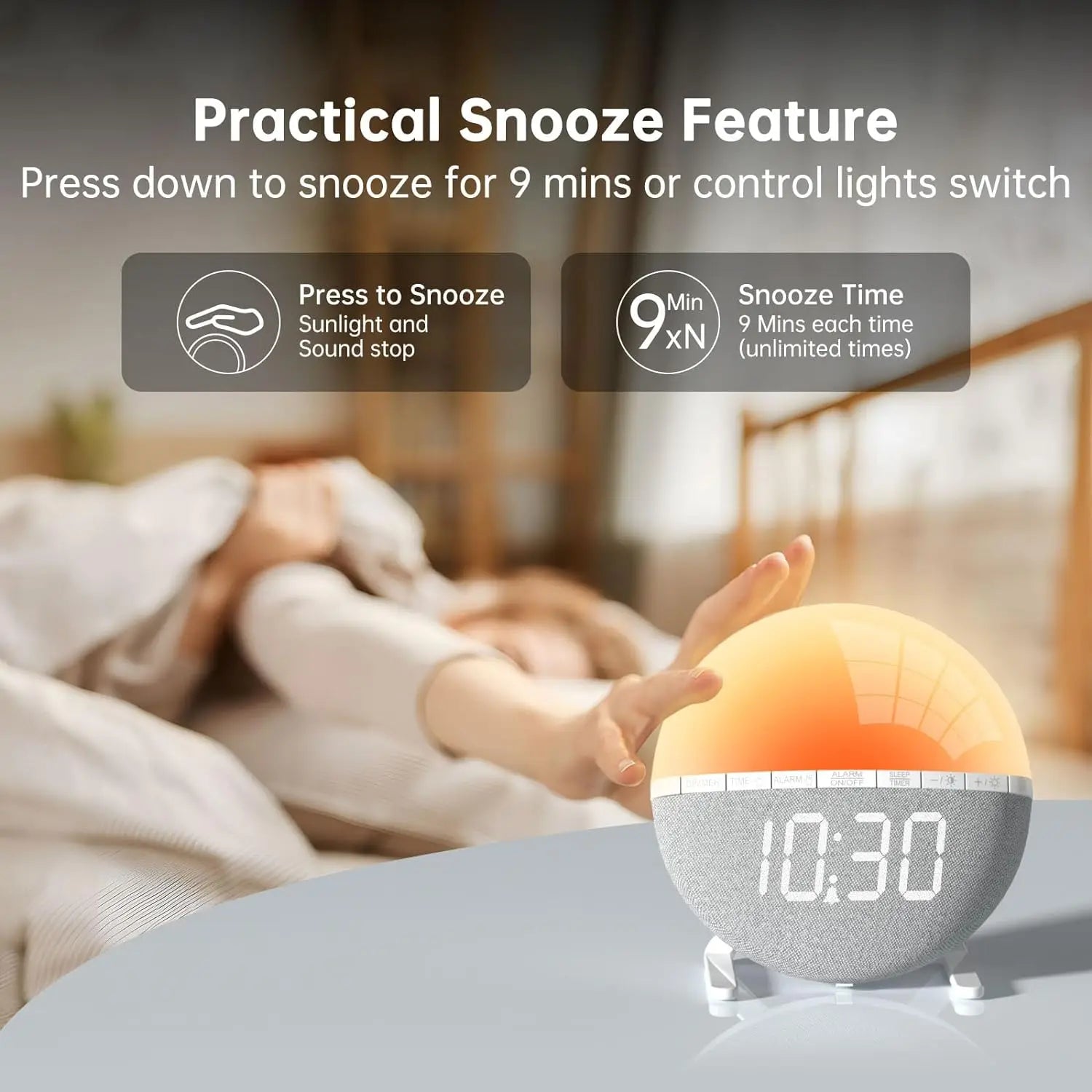 LumiRise – The Gentle Sunrise Alarm Clock for Refreshing Waking Up