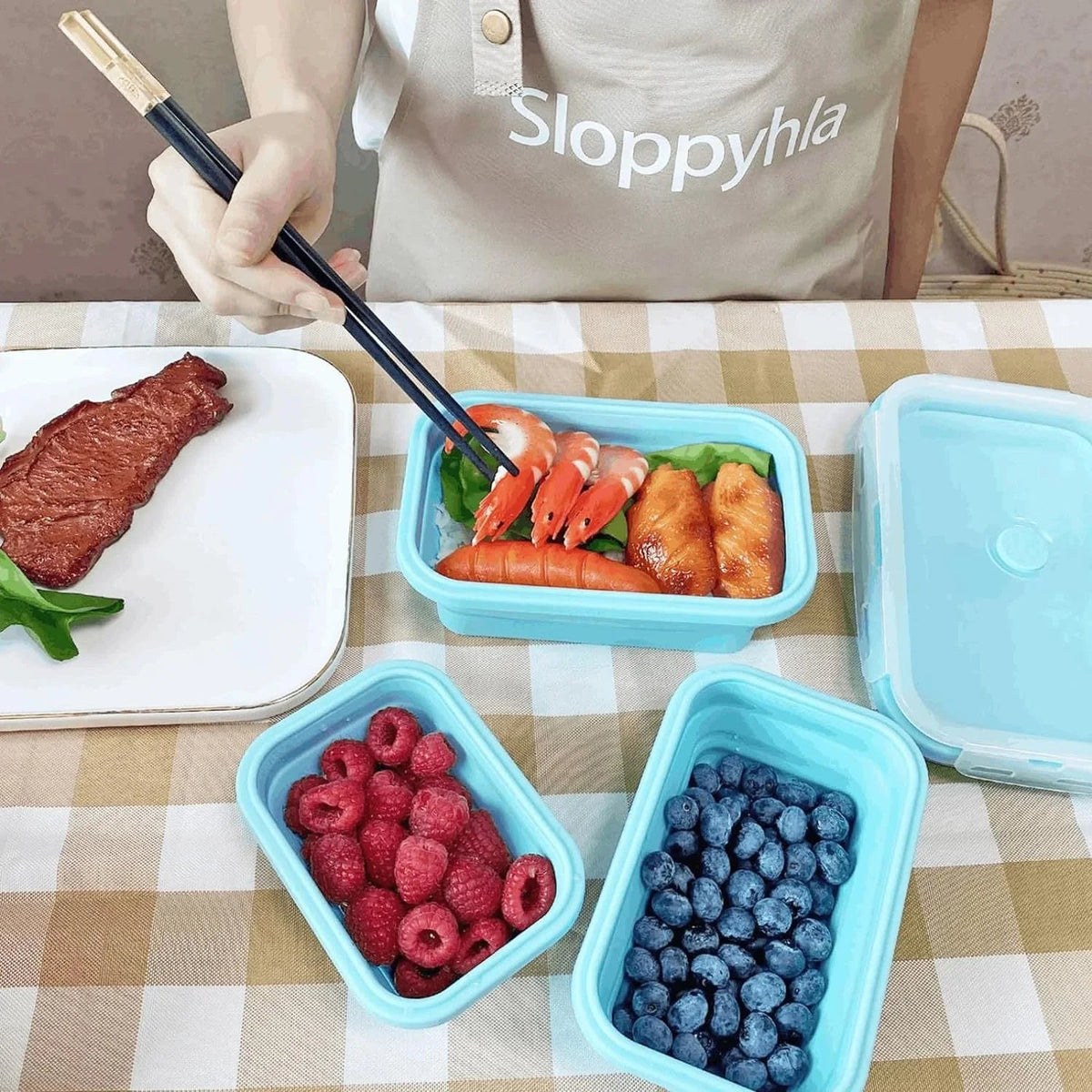 2+2 FREE | FlexiFresh - Save 70% Kitchen Space with Leak-Proof Food Containers
