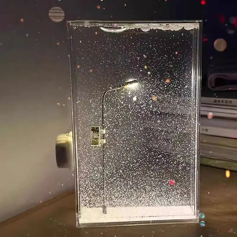 SnowGlow – Street Lamp with Winter Snow Scene