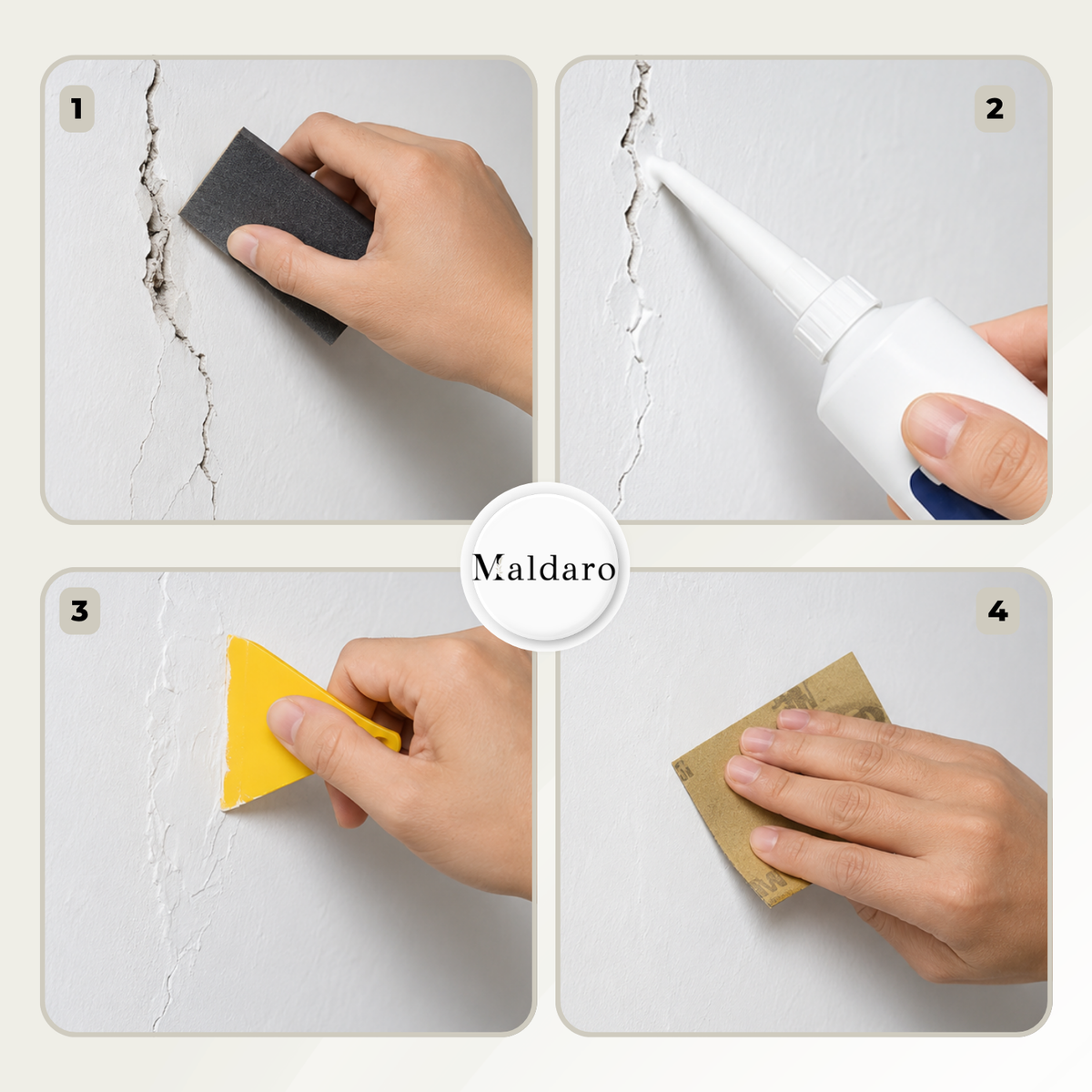 1+1 FREE | PatchQuick - Instantly Restore Walls to Flawless and Paint-Ready Condition