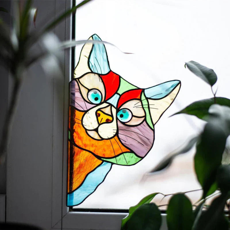 CatPeek – Handmade Cat Suncatcher for the Window!
