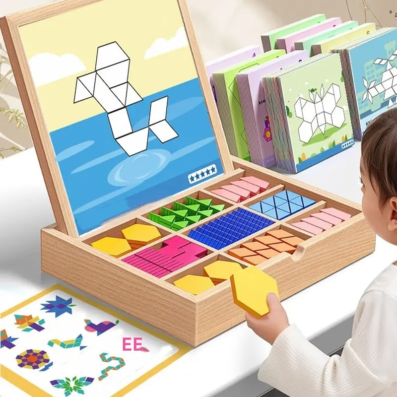 PlayMagix - Enhance Creativity and Brain Performance with Magnetic Wooden Building Blocks