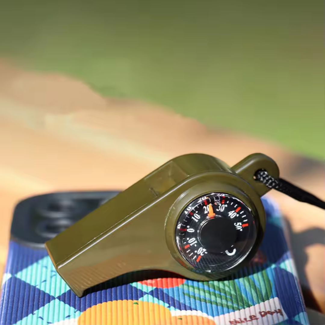 TrailSense – Safe on the go with whistle, compass, and thermometer