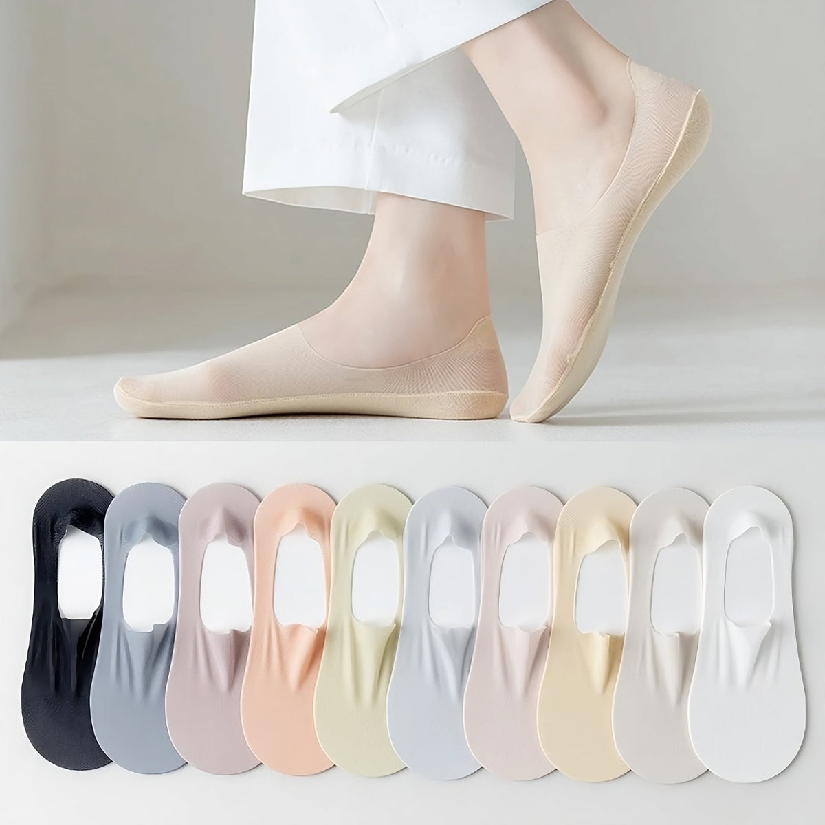 2+3 FREE | Comfy - Ice Silk Socks | Invisible & Breathable | Ultra-lightweight