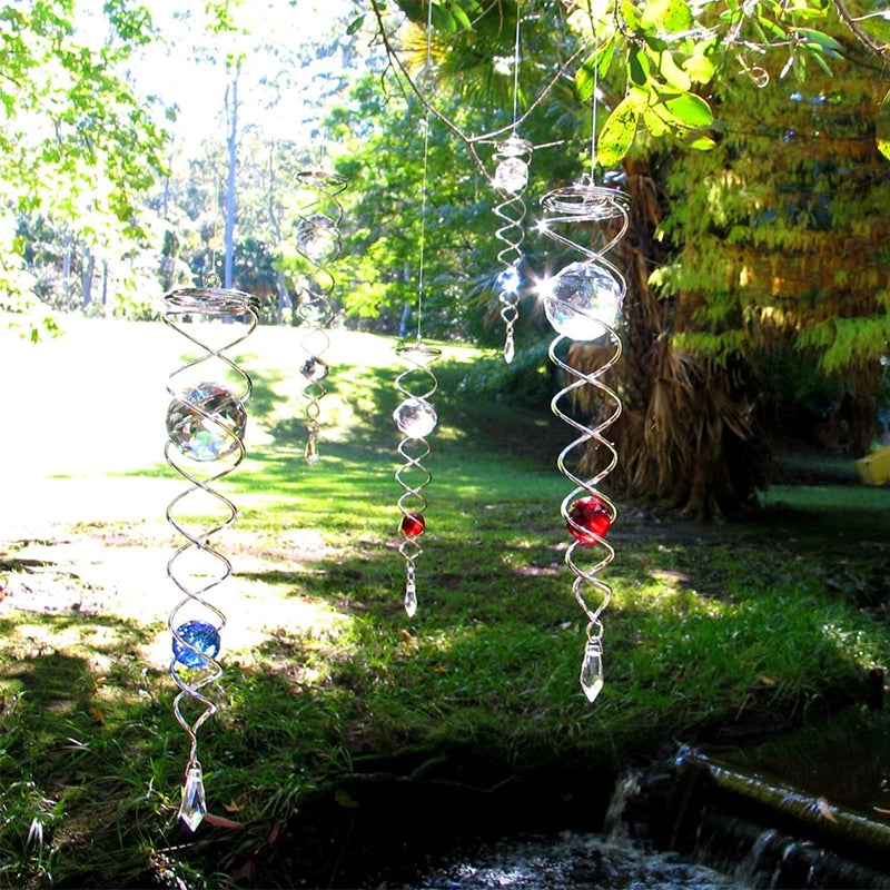 1+1 FREE | CrystalTwister - Metal Crystal Spiral Wind Chime