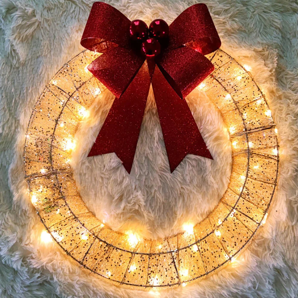 GlowBow – The Glowing Christmas Wreath Garland for Festive Elegance