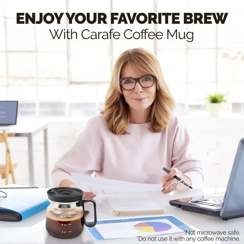 BrewMate – The Stylish Glass Cup in Coffee Pot Design