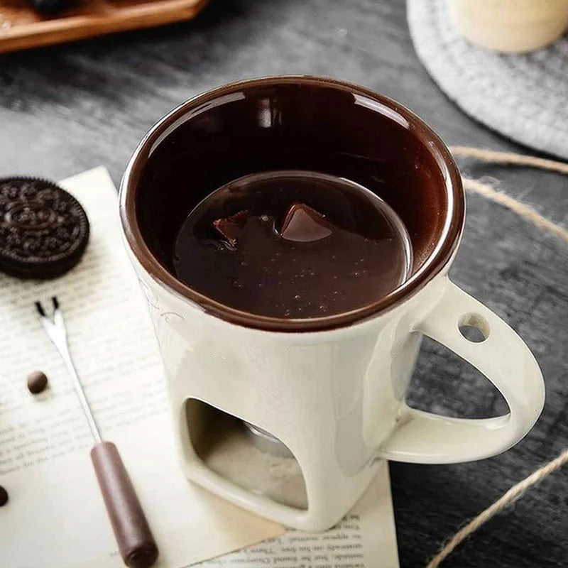 ChocoLuxe – Ceramic Fondue Mug for Chocolate & Cheese