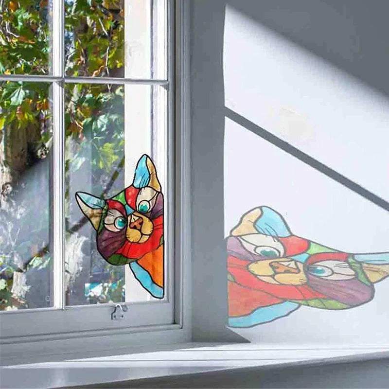 CatPeek – Handmade Cat Suncatcher for the Window!