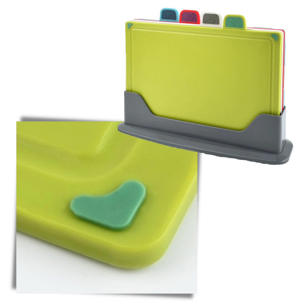 SliceHaven – 4 Cutting Boards for Every Ingredient, Compactly Stored!