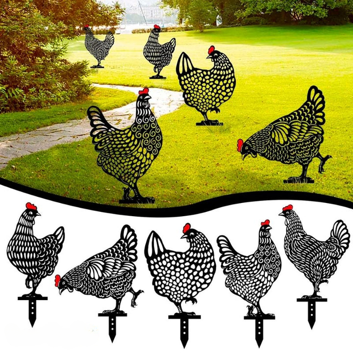 HappyChicken - Chicken Garden Decoration - Set of 5