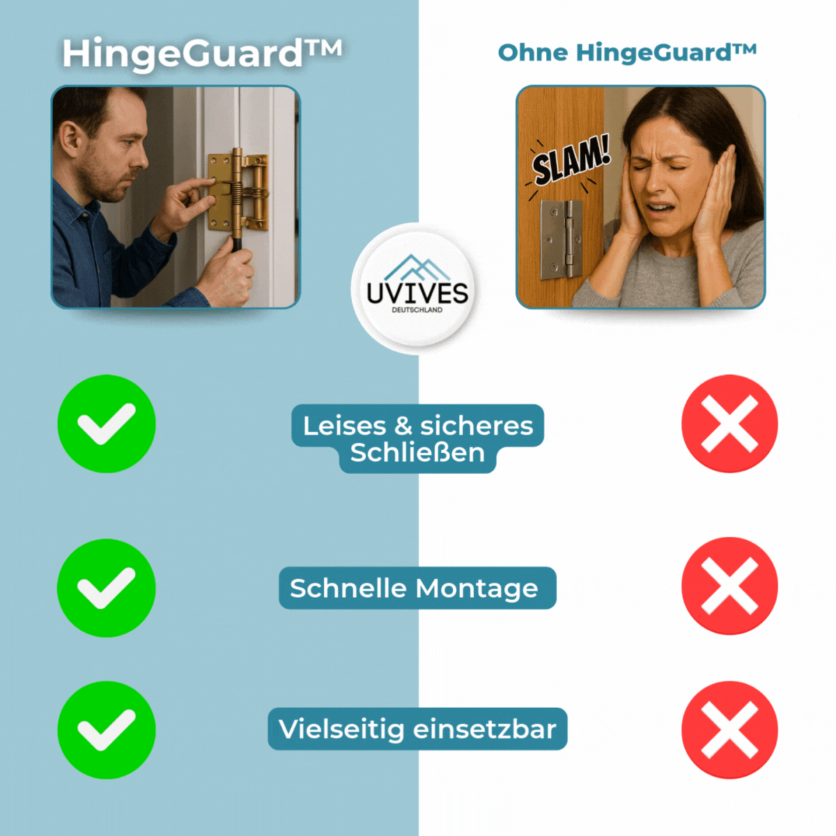 1+1 FREE | HingeGuard – Door closes softly & safely automatically