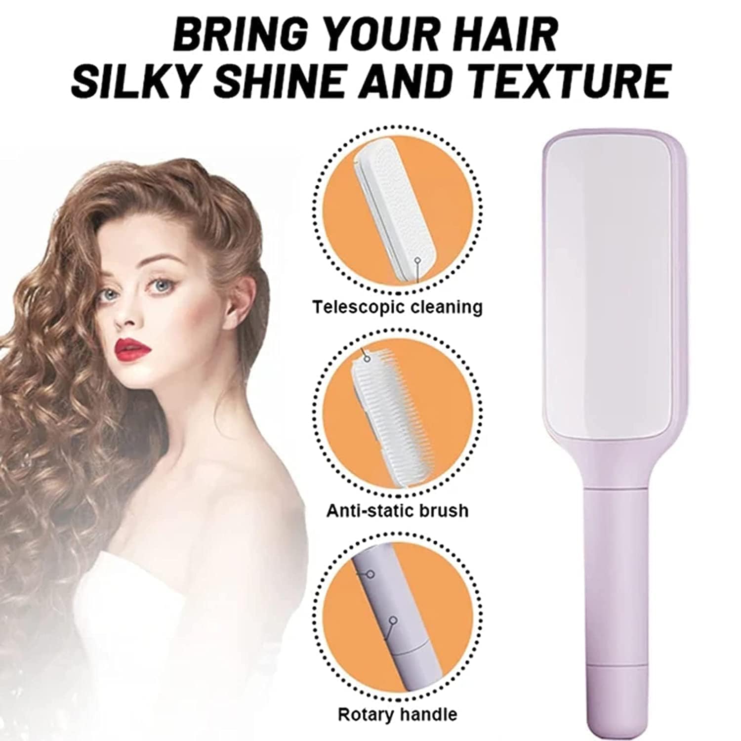 GlideEase – The Telescopic Anti-Static Comb for Effortless Detangling