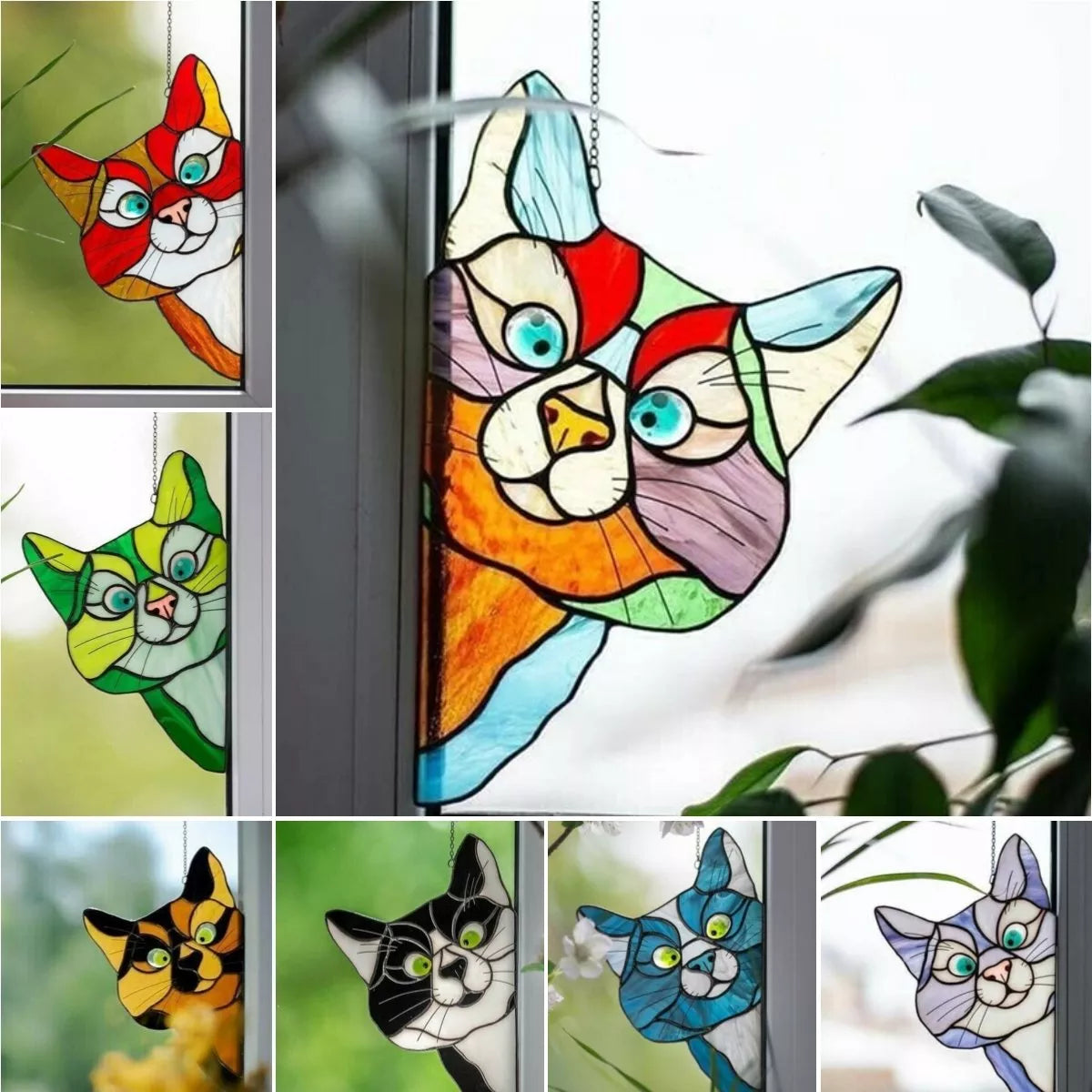 CatPeek – Handmade Cat Suncatcher for the Window!