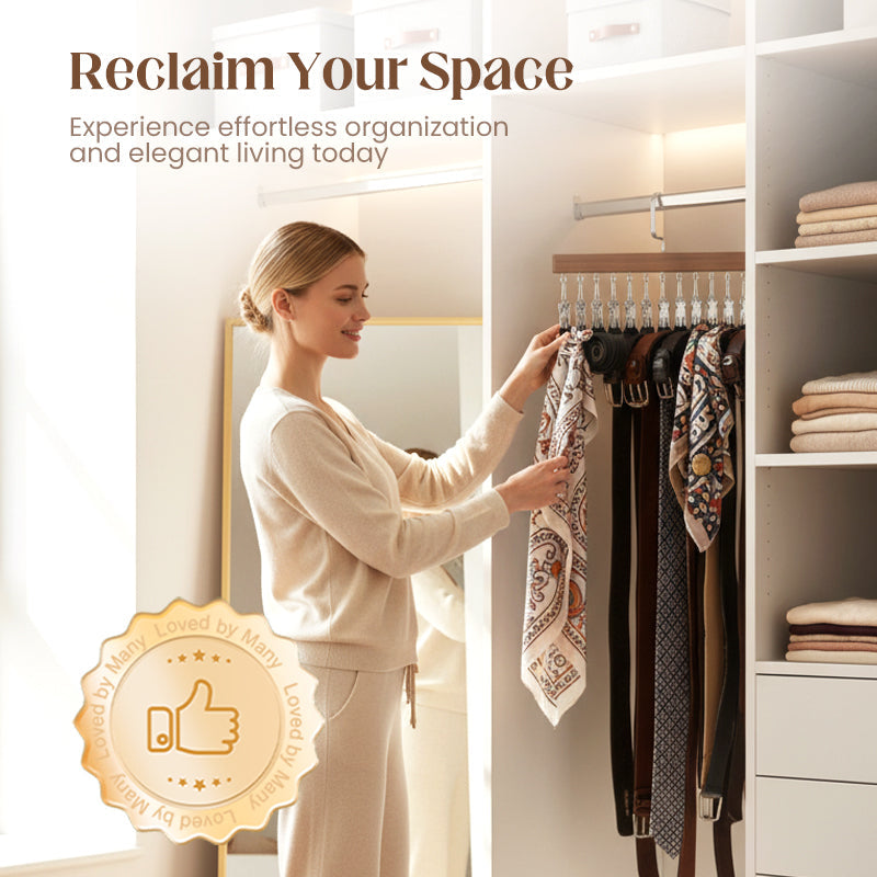 ClosetHaven - Maximize Closet Space with Rotatable Clothes Hanger with 8 Hooks and 360° Rotation