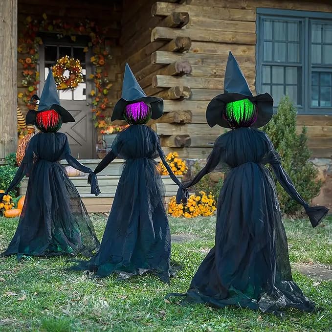 HexaGlow – Set of 3 Glowing Halloween Witches!