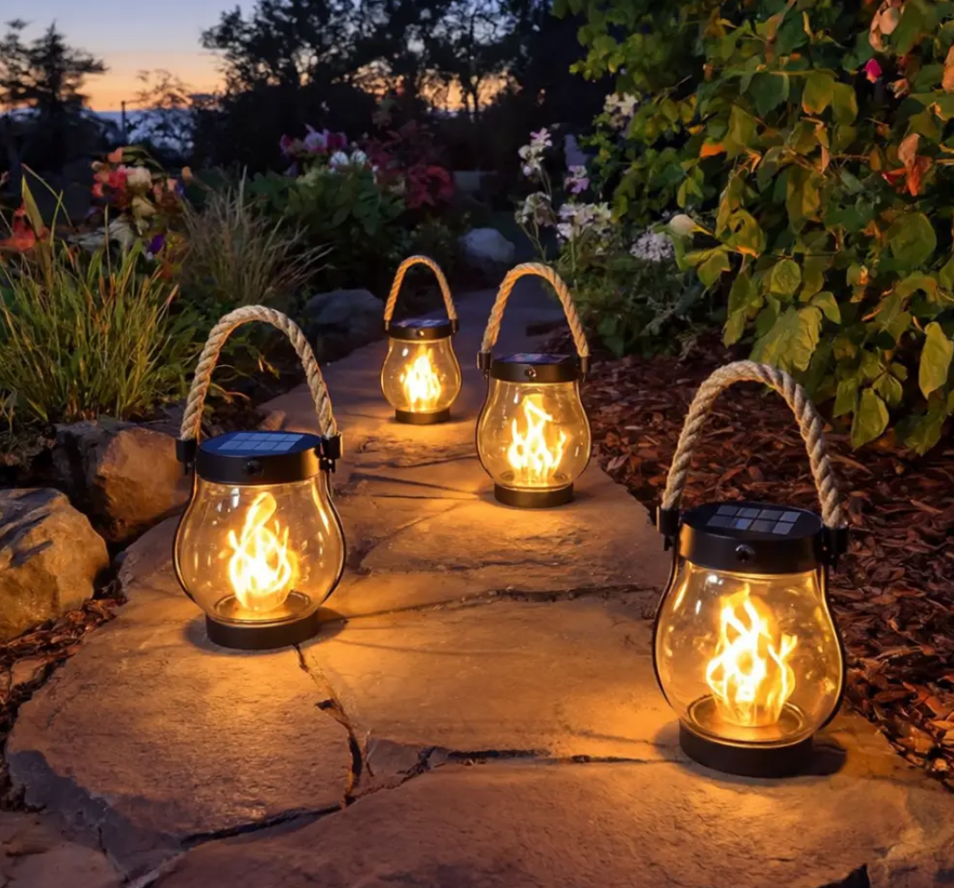 SolarGlow Lantern - Safe Flickering Light All Night