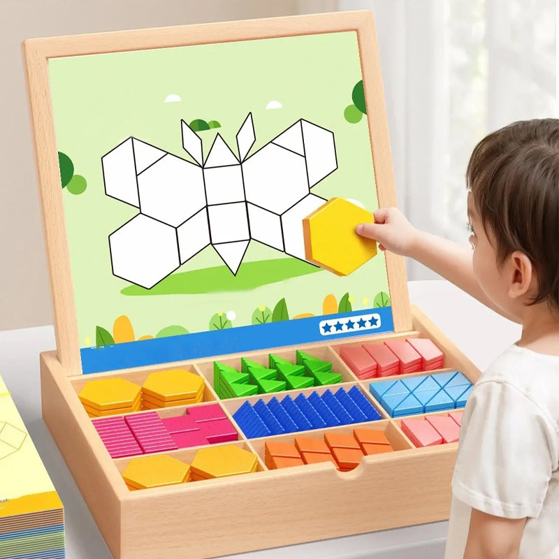 PlayMagix - Enhance Creativity and Brain Performance with Magnetic Wooden Building Blocks