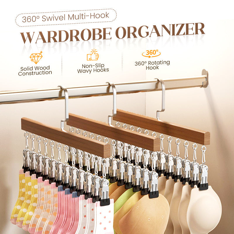 ClosetHaven - Maximize Closet Space with Rotatable Clothes Hanger with 8 Hooks and 360° Rotation