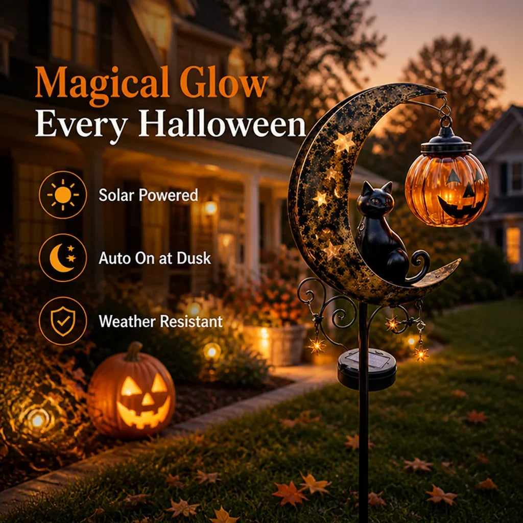 SpookySilhouette - Moon Pumpkin Garden Accessory
