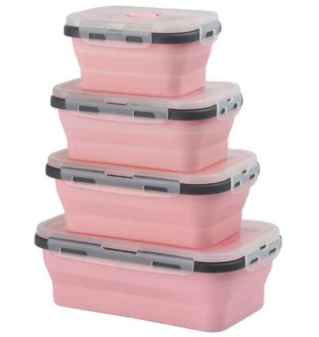 2+2 FREE | FlexiFresh - Save 70% Kitchen Space with Leak-Proof Food Containers