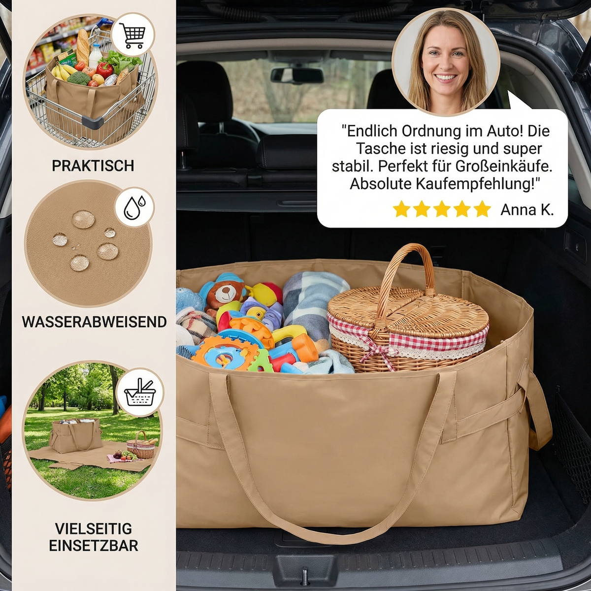 OrganixTote - Instantly Organized and Stay Dry Everywhere