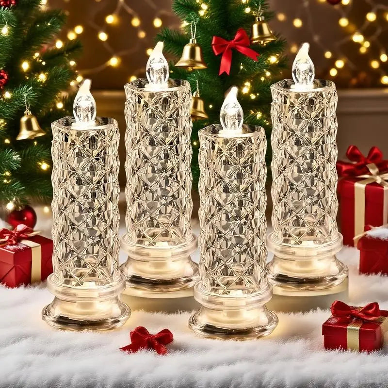 2+2 FREE | CrystalGlow – LED Candles with Sparkling Crystal Effect
