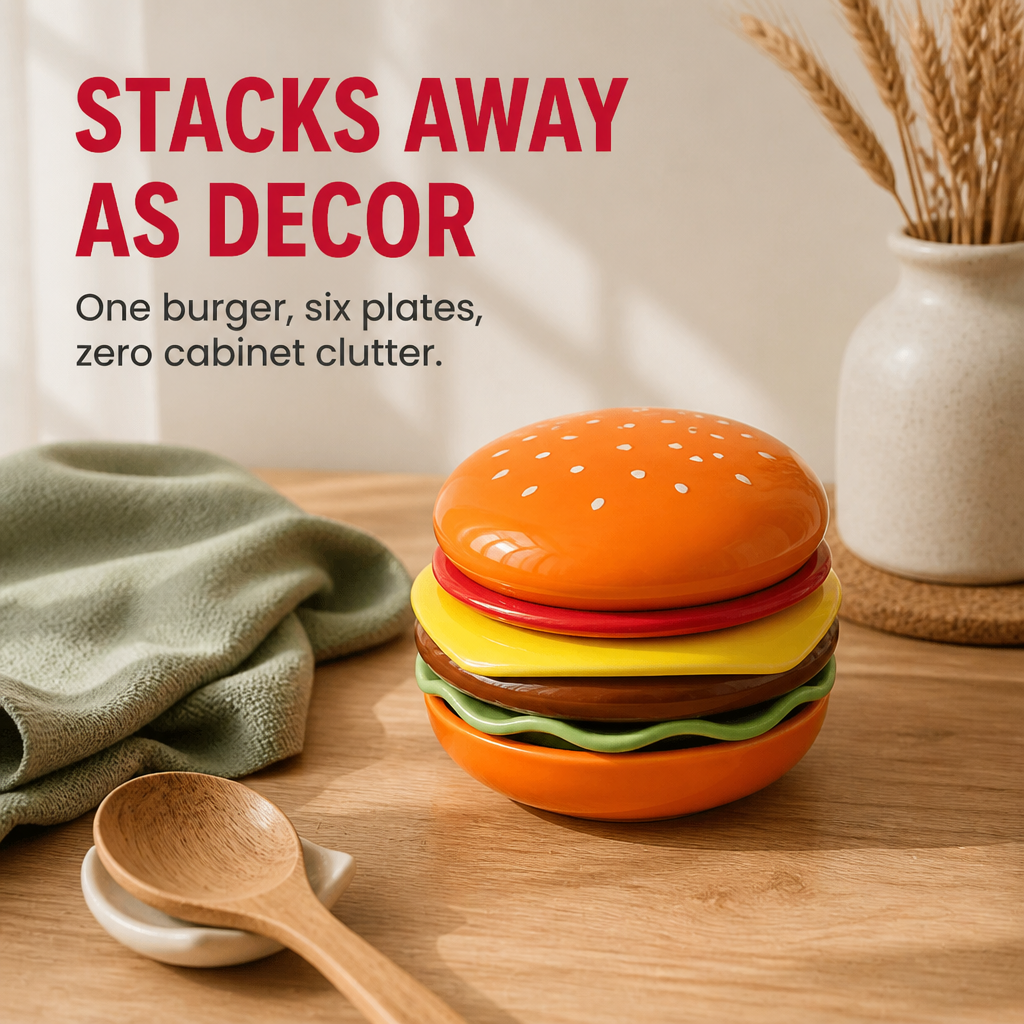 StackBurger – Instantly Create Order on the Table with Stackable Plates