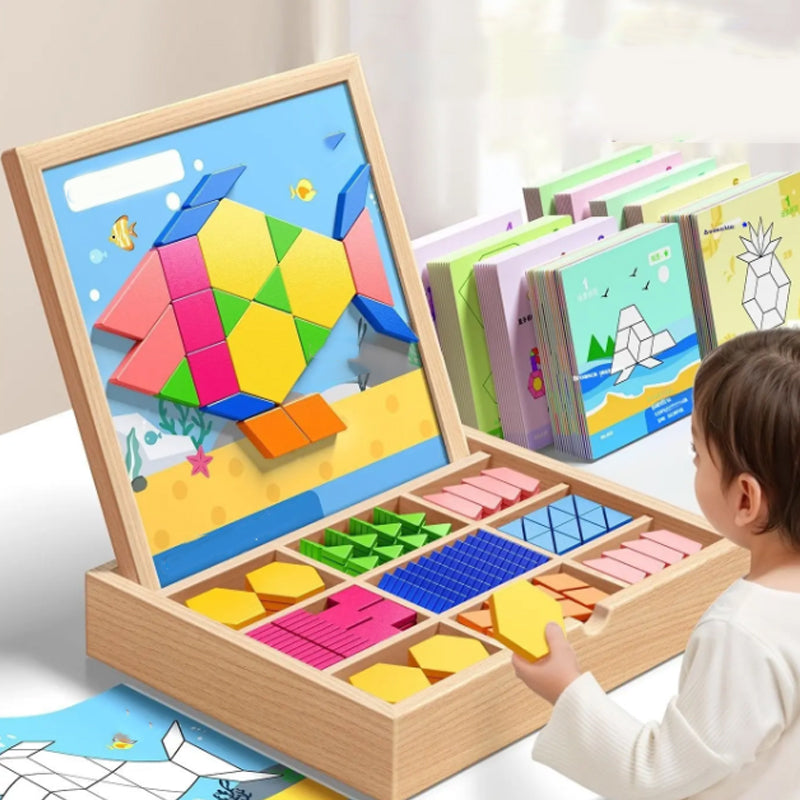 PlayMagix - Enhance Creativity and Brain Performance with Magnetic Wooden Building Blocks