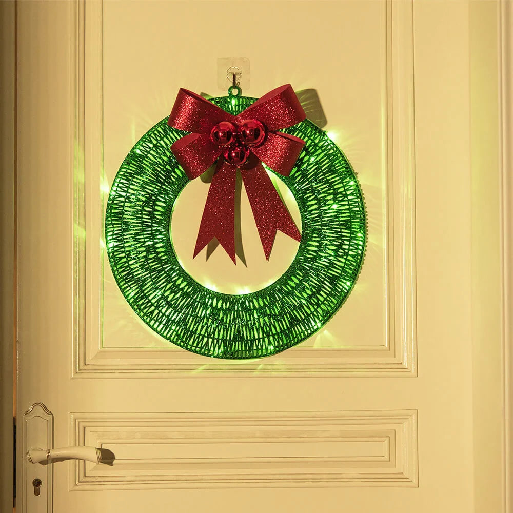 GlowBow – The Glowing Christmas Wreath Garland for Festive Elegance