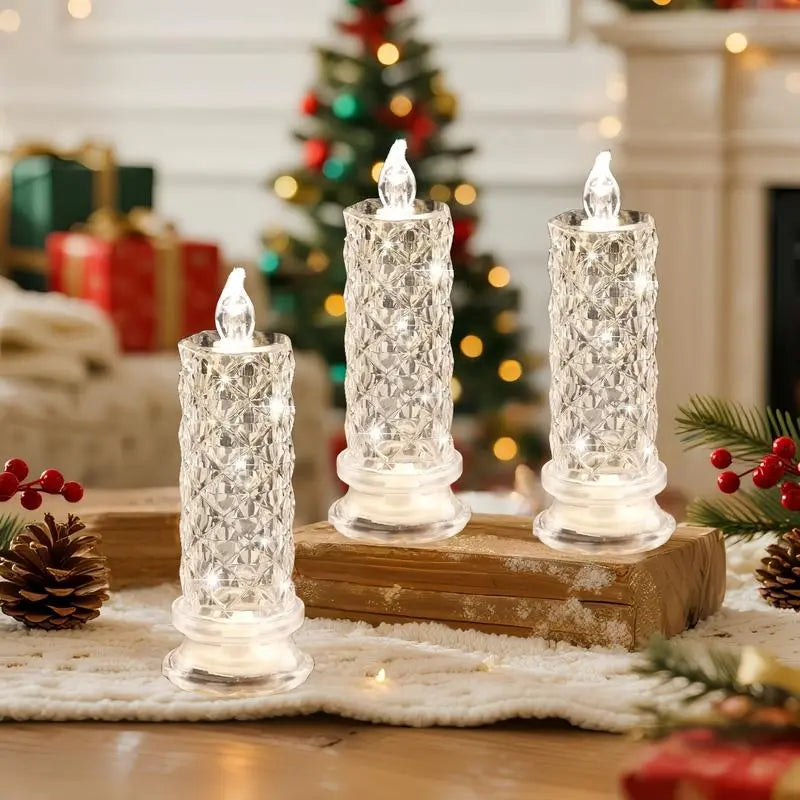 2+2 FREE | CrystalGlow – LED Candles with Sparkling Crystal Effect