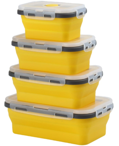 2+2 FREE | FlexiFresh - Save 70% Kitchen Space with Leak-Proof Food Containers