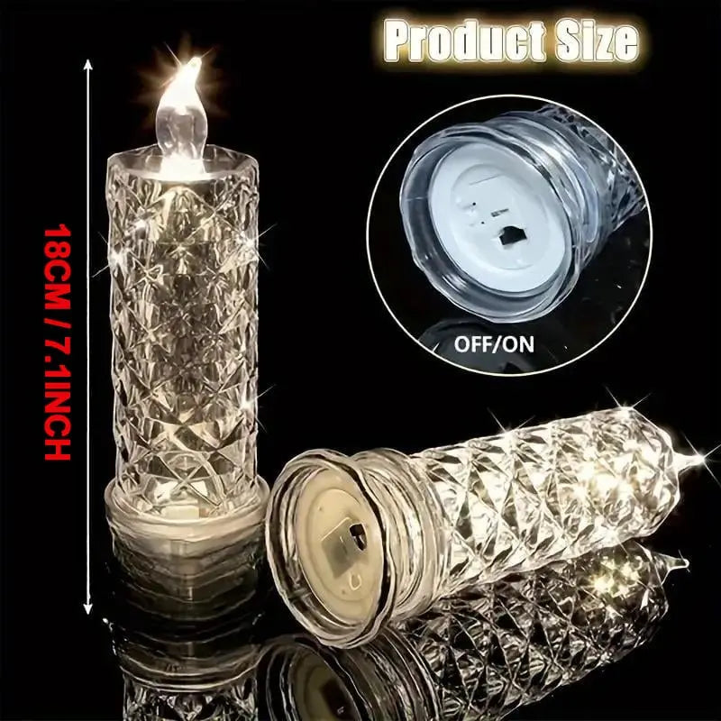 2+2 FREE | CrystalGlow – LED Candles with Sparkling Crystal Effect