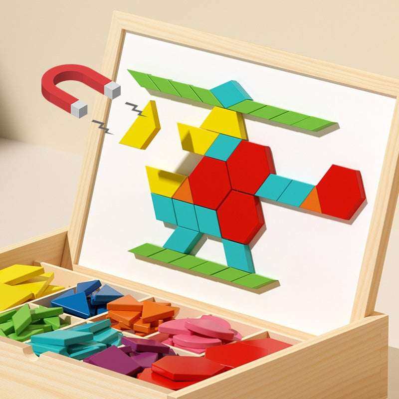 PlayMagix - Enhance Creativity and Brain Performance with Magnetic Wooden Building Blocks