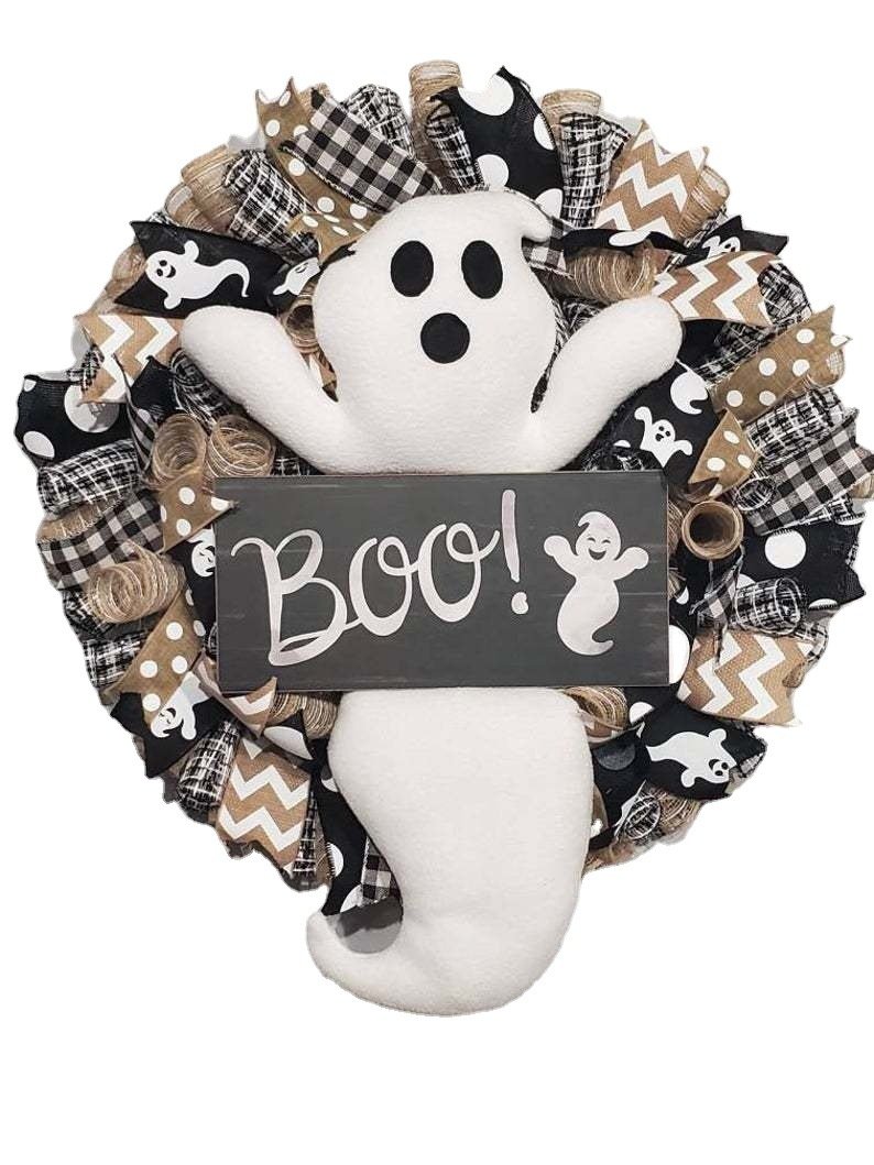 SpookyCharm – Handmade Halloween Wreath in Farmhouse Style!
