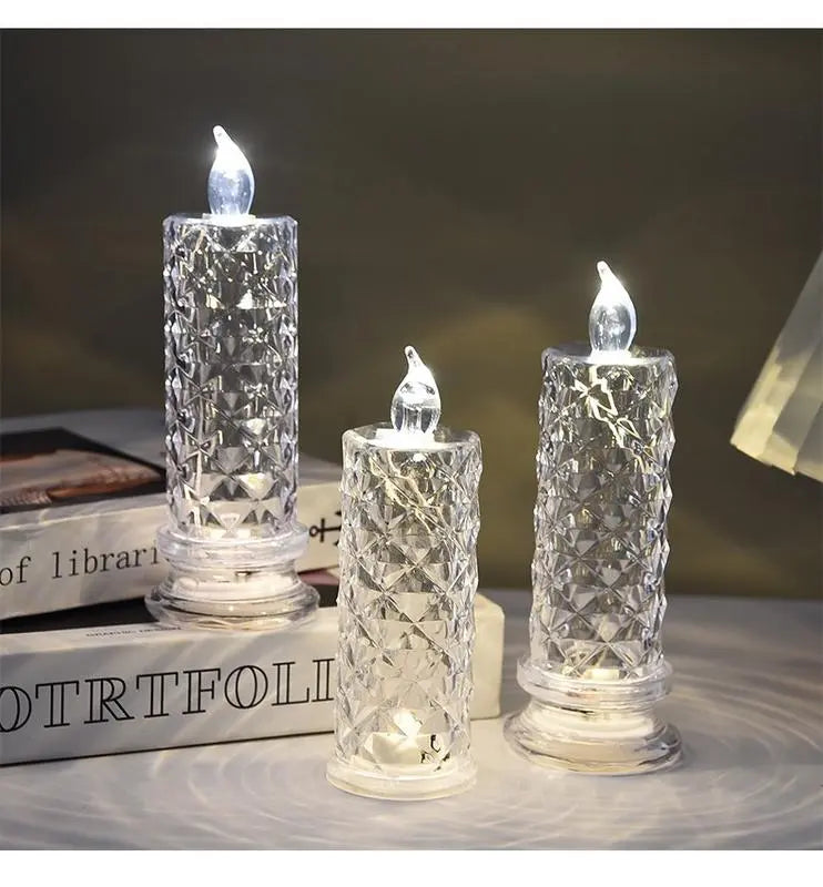 2+2 FREE | CrystalGlow – LED Candles with Sparkling Crystal Effect