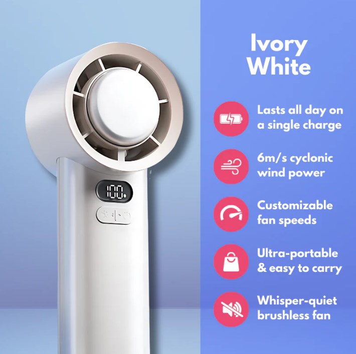 CycloBreeze – Stay Cool Anywhere for Up to 16 Hours