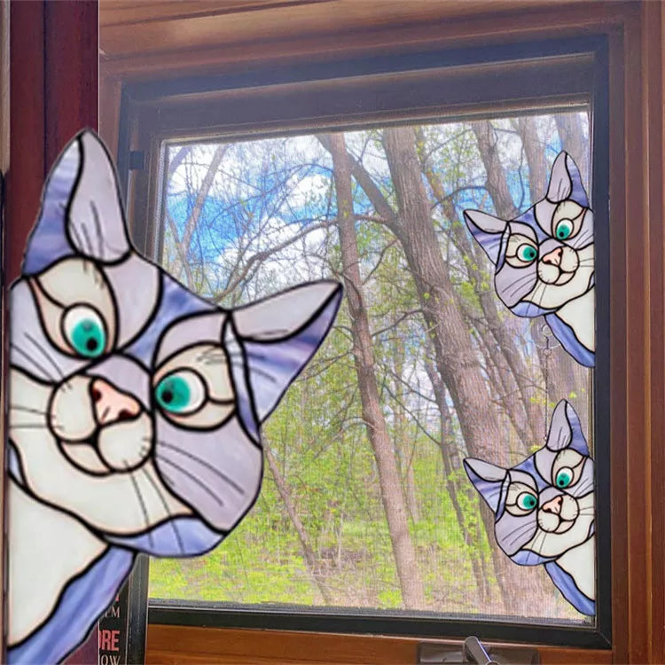 CatPeek – Handmade Cat Suncatcher for the Window!
