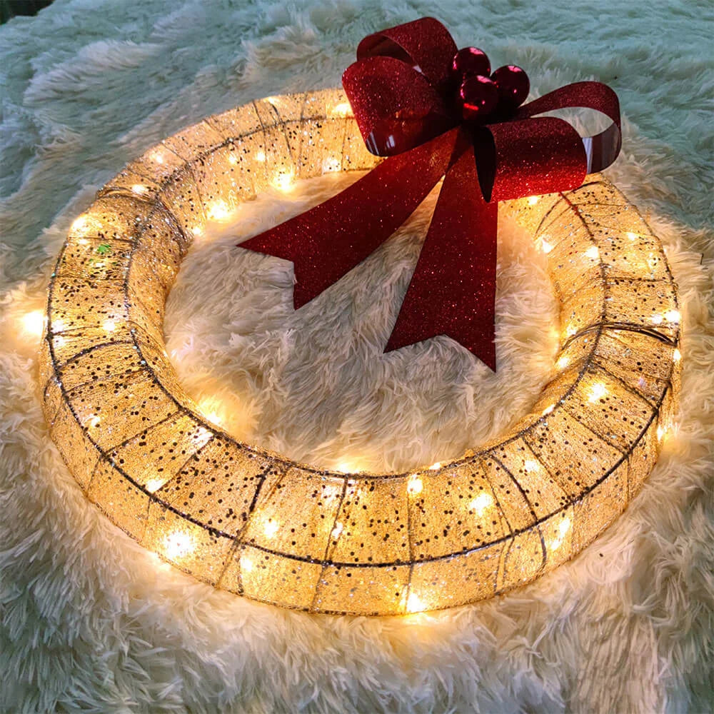 GlowBow – The Glowing Christmas Wreath Garland for Festive Elegance