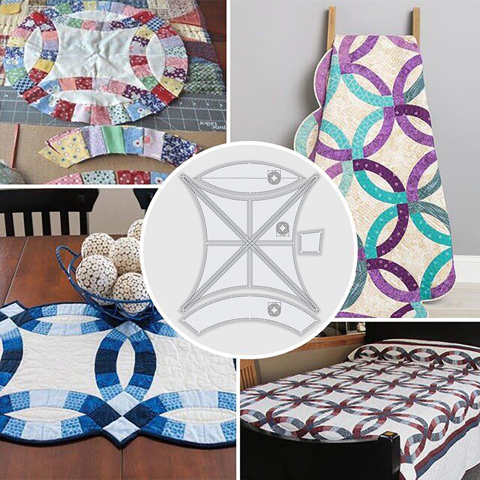 QuiltEase – Precise Patchwork Templates for Perfect Wedding Rings