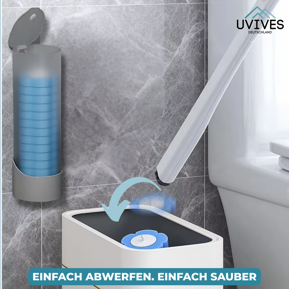 CleanGrip – Hygienically clean toilet without scrubbing