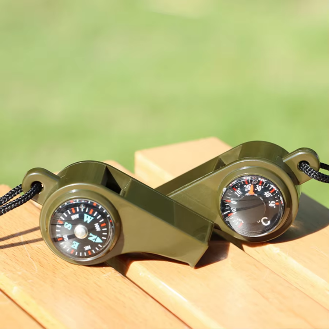 TrailSense – Safe on the go with whistle, compass, and thermometer