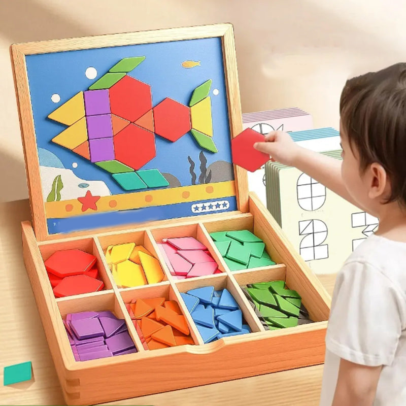 PlayMagix - Enhance Creativity and Brain Performance with Magnetic Wooden Building Blocks