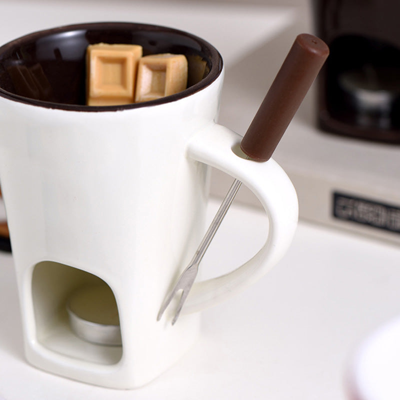 ChocoLuxe – Ceramic Fondue Mug for Chocolate & Cheese