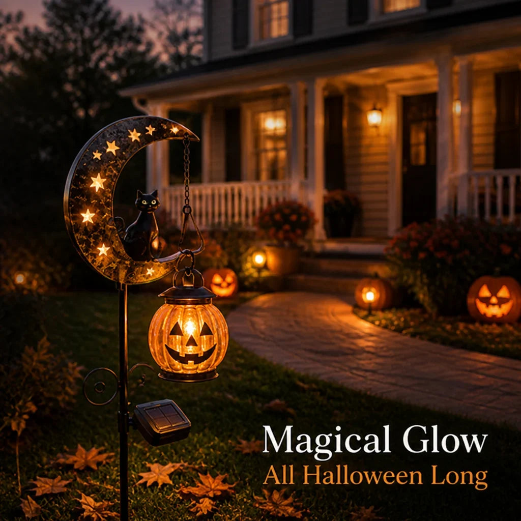 SpookySilhouette - Moon Pumpkin Garden Accessory