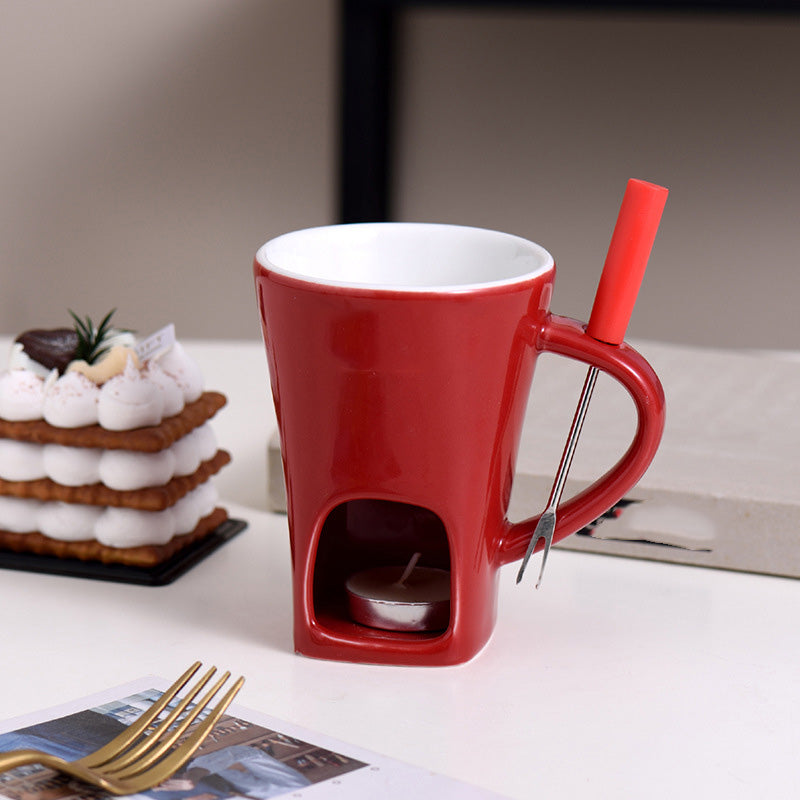 ChocoLuxe – Ceramic Fondue Mug for Chocolate & Cheese